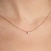 Astrid & Miyu Essential Crystal collier pendentif or rose