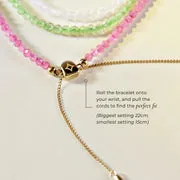 Astrid & Miyu Ironstone bracelet perles or 9 carats