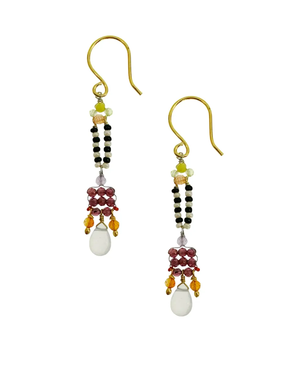 Le Fourbi de Capucine Z27 boucles d'oreilles multicolores