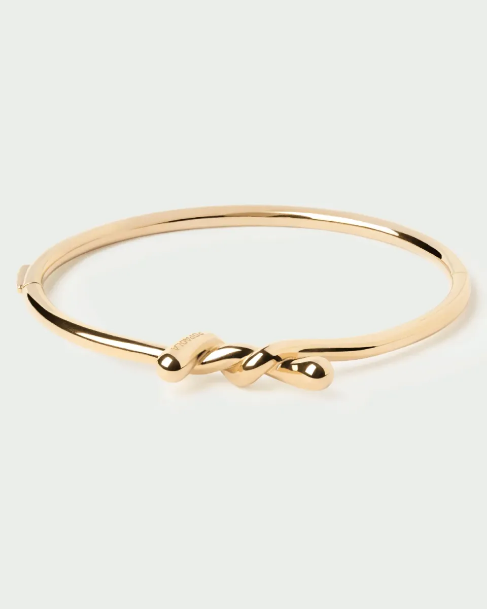 PDPAOLA Twist bracelet jonc plaqué or 2,7 mm