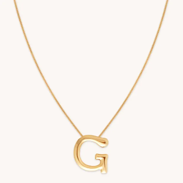 Astrid & Miyu G Initial Bold collier pendentif G doré