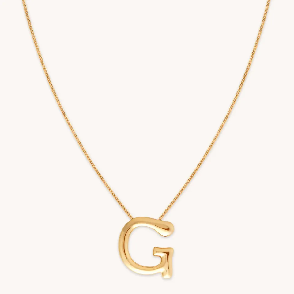 Astrid & Miyu G Initial Bold collier pendentif G doré