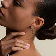 Astrid & Miyu Scalloped Large Hoops créoles argent