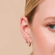 Astrid & Miyu Celestial Crystal créoles 11,5 mm doré cristal