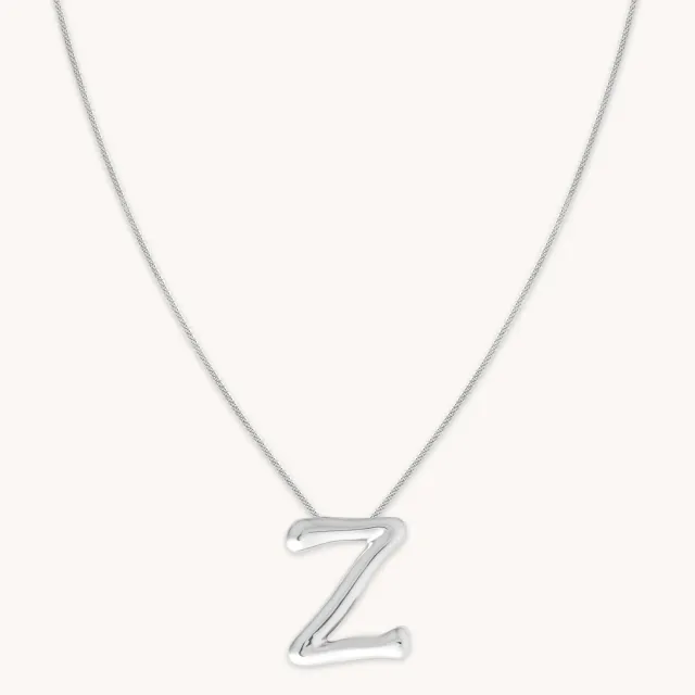 Astrid & Miyu Z Initial Bold Pendant collier argent Z