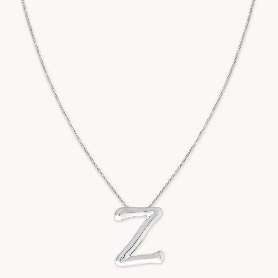 Astrid & Miyu Z Initial Bold Pendant collier argent Z