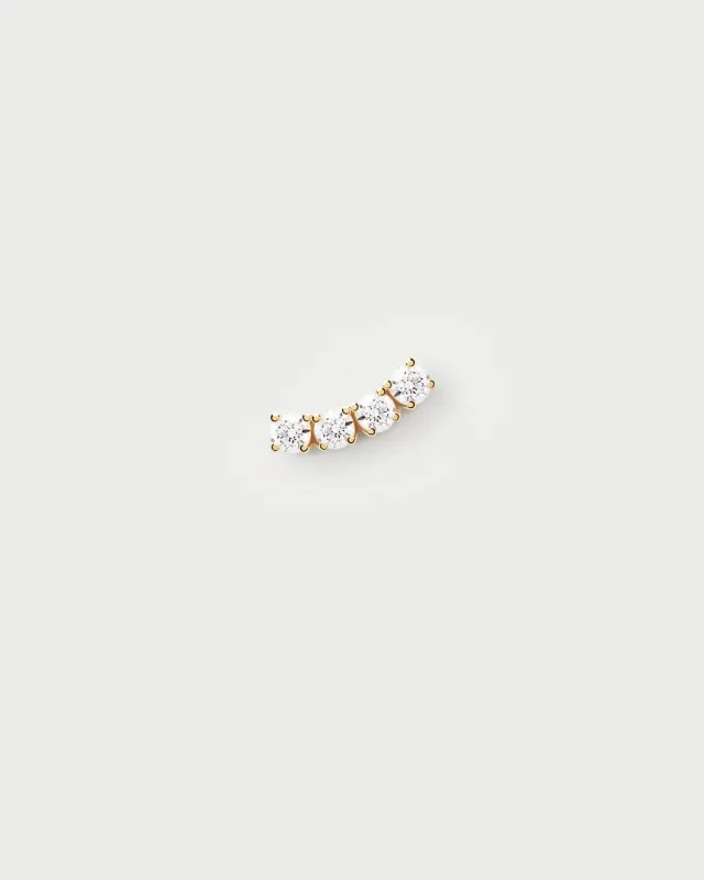 PDPAOLA Uma mono-boucle argent zirconia 2,5 mm