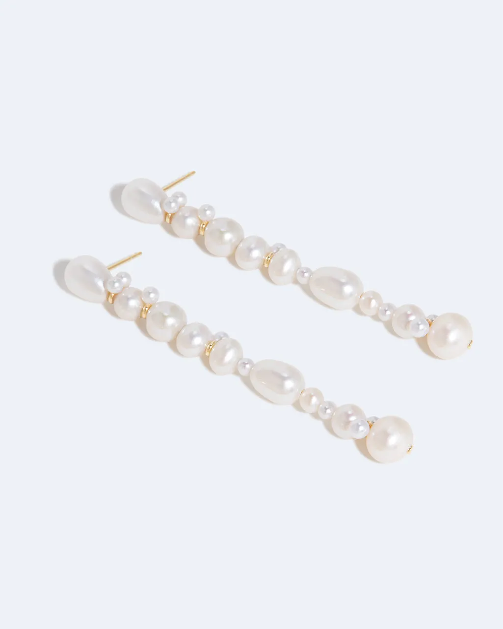 Completedworks Glitch boucles d'oreilles perle vermeil recyclé