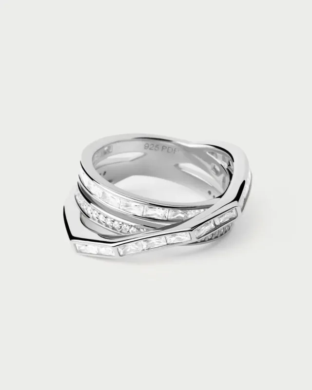 PDPAOLA Essentials Verona bague argent zirconia