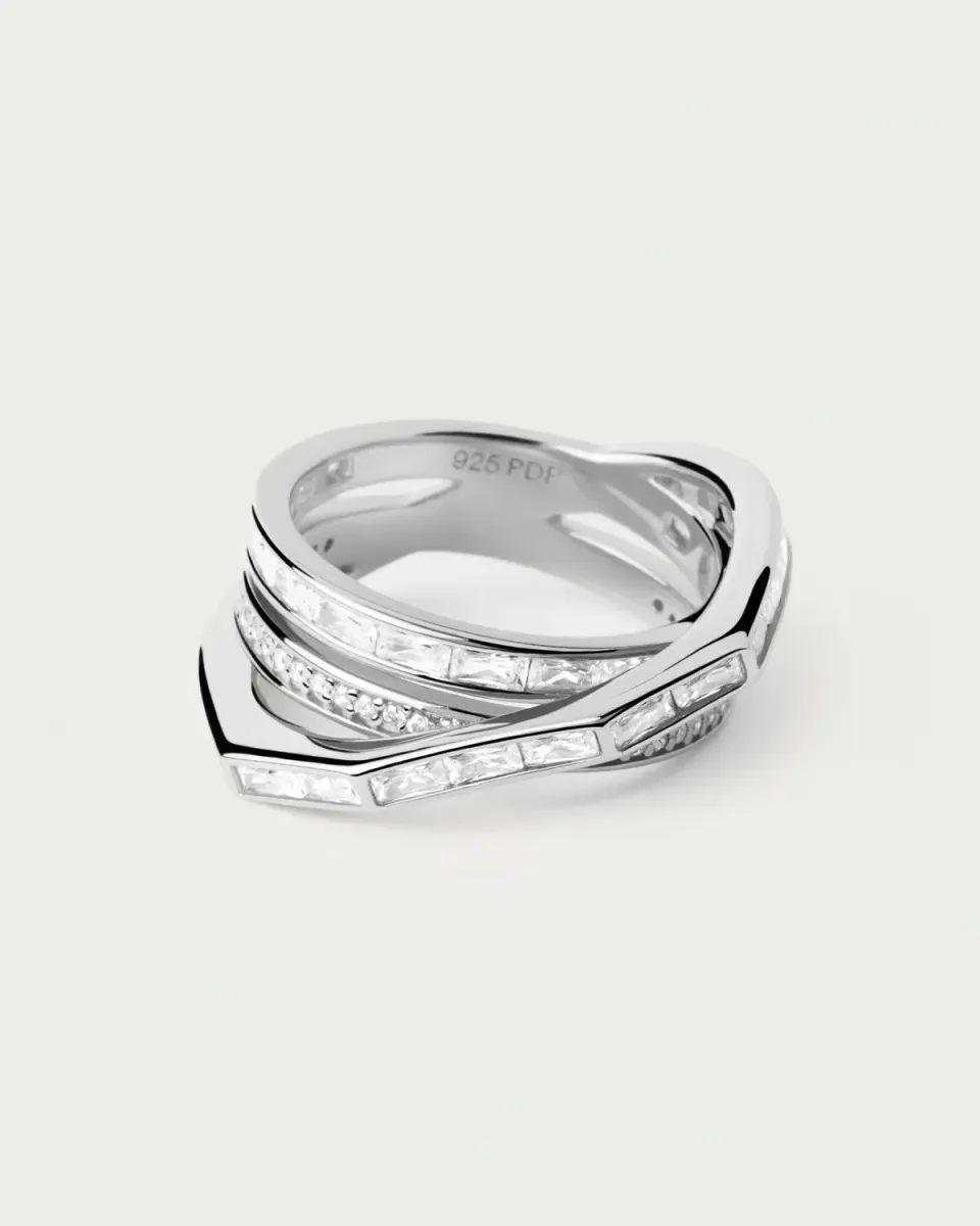 PDPAOLA Essentials Verona bague argent zirconia
