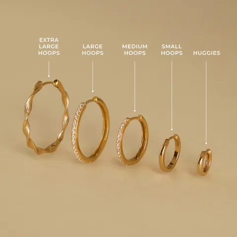 Astrid & Miyu Essential Large Hoops créoles argent