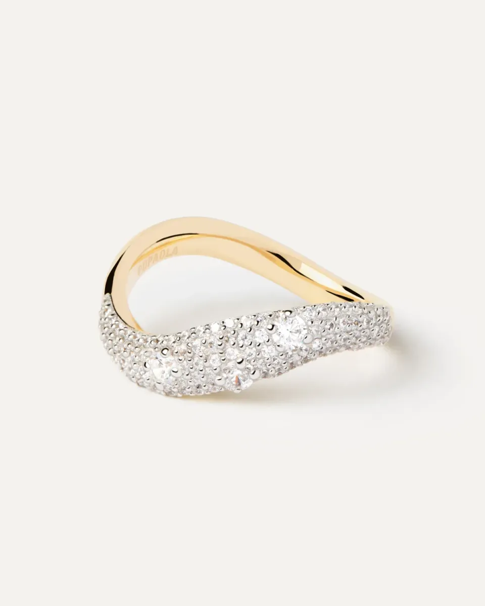 PDPAOLA Apollo bague or 18 ct diamants 0,62 ct