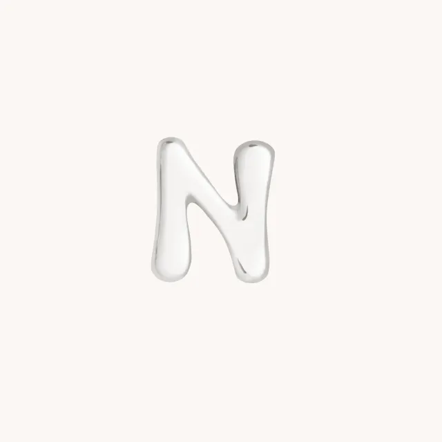 Astrid & Miyu N Initial Click Charm breloque or blanc