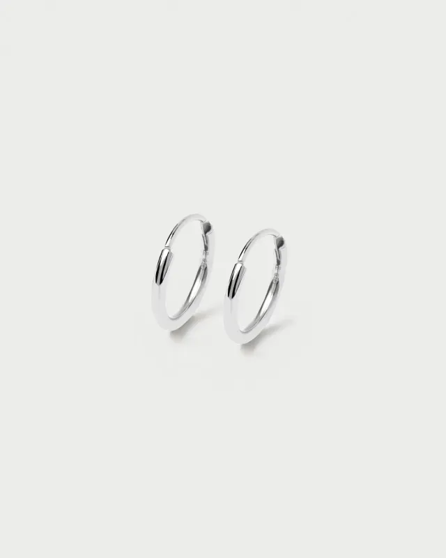 PDPAOLA Mini Hoops créoles argent 9 mm