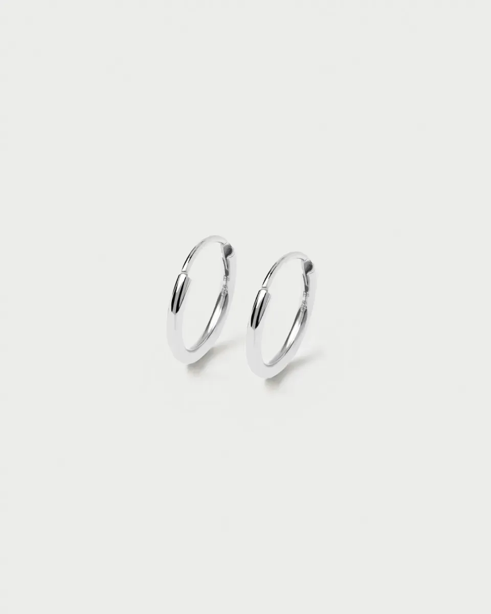 PDPAOLA Mini Hoops créoles argent 9 mm