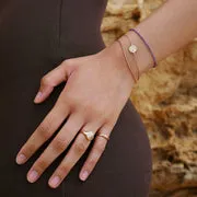 Astrid & Miyu February bracelet perles améthyste or massif