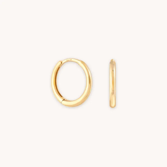Astrid & Miyu Simple Hoops créoles or massif