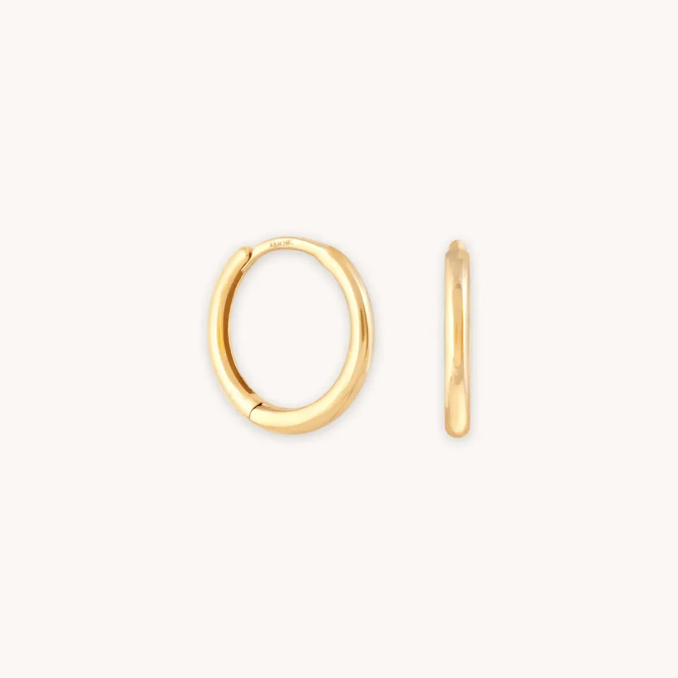 Astrid & Miyu Simple Hoops créoles or massif
