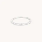 Astrid & Miyu Twist Band bague torsadée or blanc massif