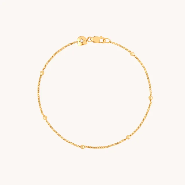 Astrid & Miyu Essential Beaded bracelet doré perlé fin