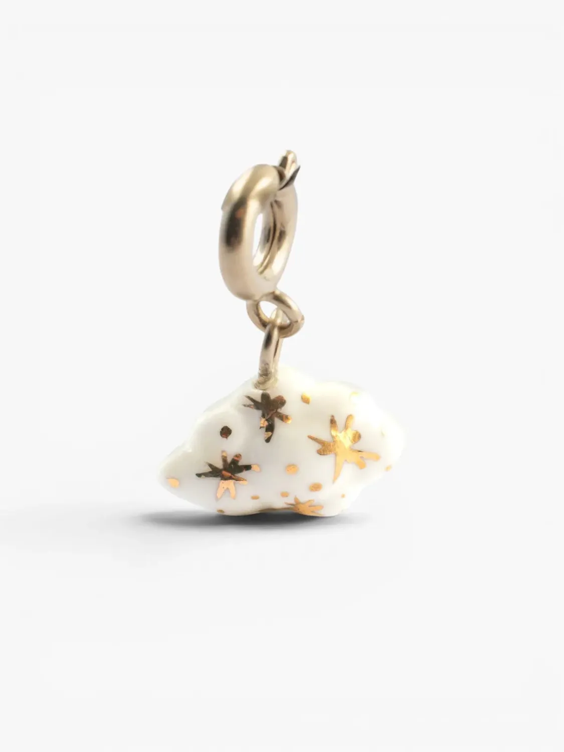 Nach Bijoux nuage blanc doré charms porcelaine Mix Match