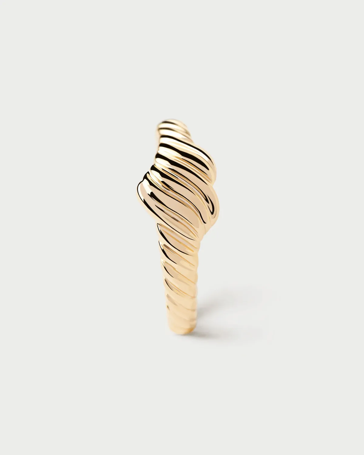 PDPAOLA Love Stamp bague or massif 7 mm
