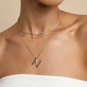 Astrid & Miyu N Bold collier pendentif or initiale
