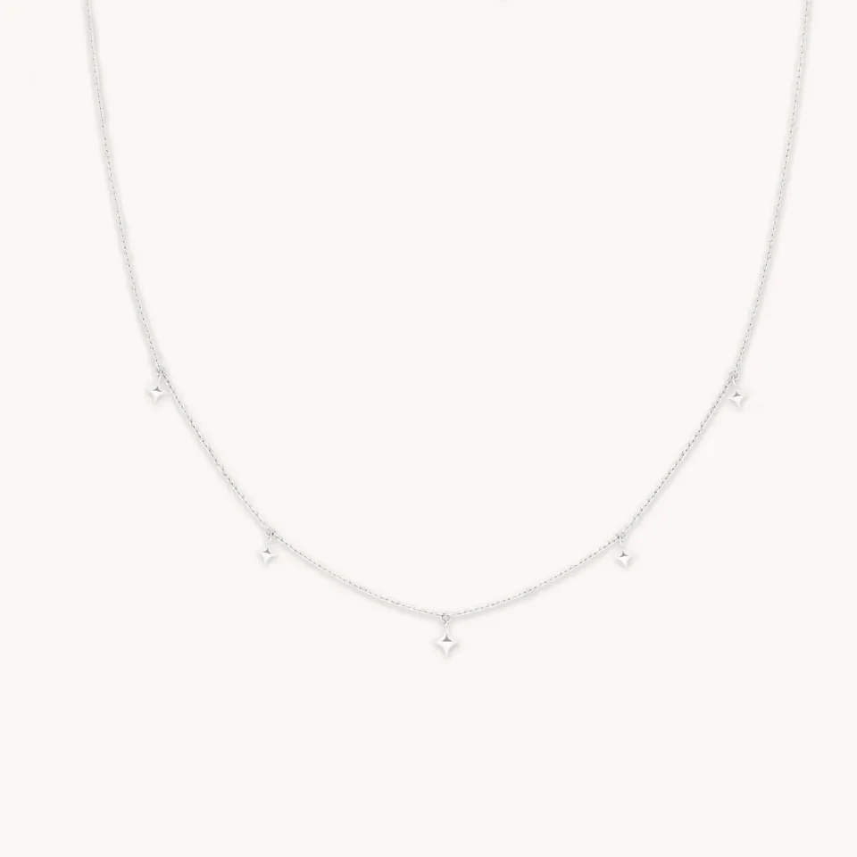 Astrid & Miyu Cosmic Star collier étoile or blanc