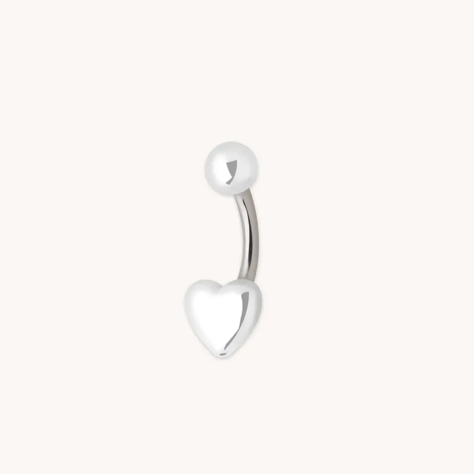 Astrid & Miyu Heart piercing nombril titane argenté