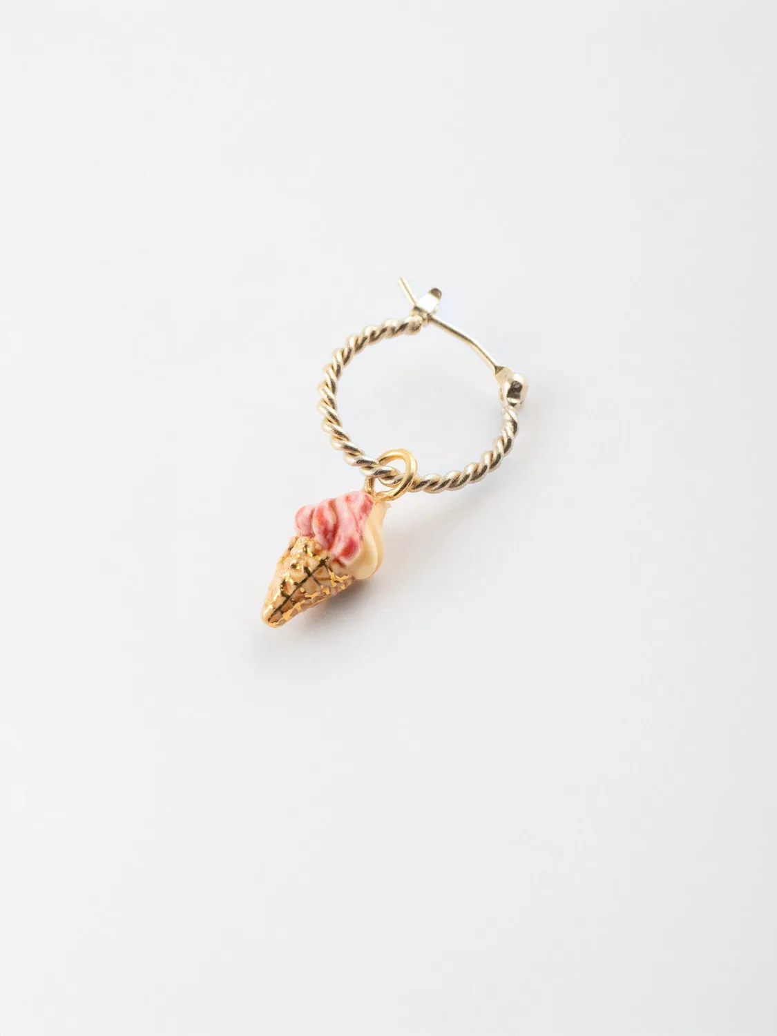 Nach Bijoux Mini créole glace boucle d'oreille unité rose