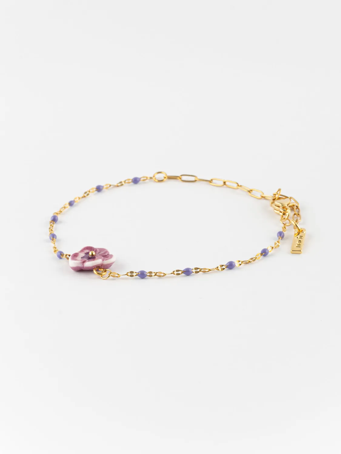 Nach Bijoux pensée bracelet perles de verre