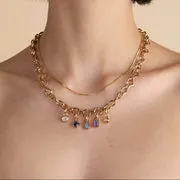 Astrid & Miyu Aquamarine March Clip Charm breloque dorée mars