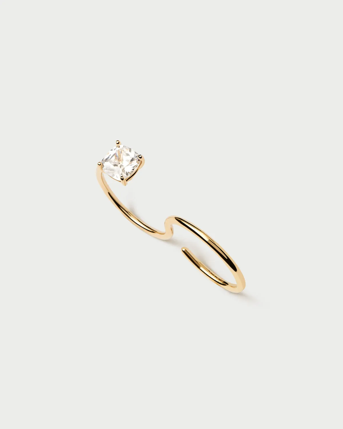 PDPAOLA Sofia Two Finger bague 2 doigts zirconia