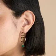 Astrid & Miyu May charm clip agate verte doré