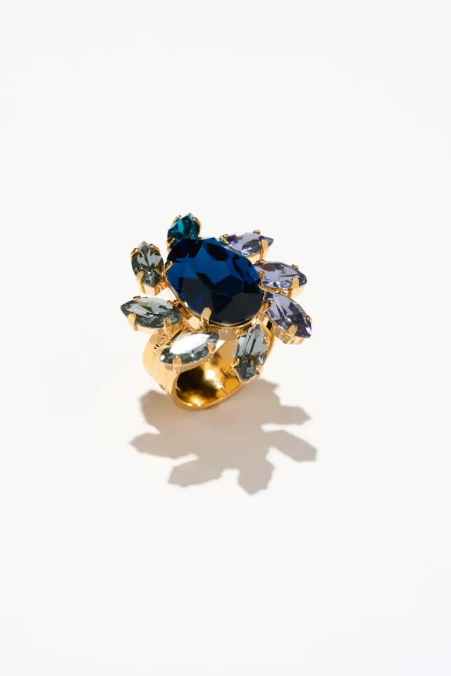 Philippe Ferrandis Paris By Night bague ajustable bleu cristal