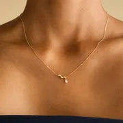 Astrid & Miyu Marquise Drop collier or massif diamant