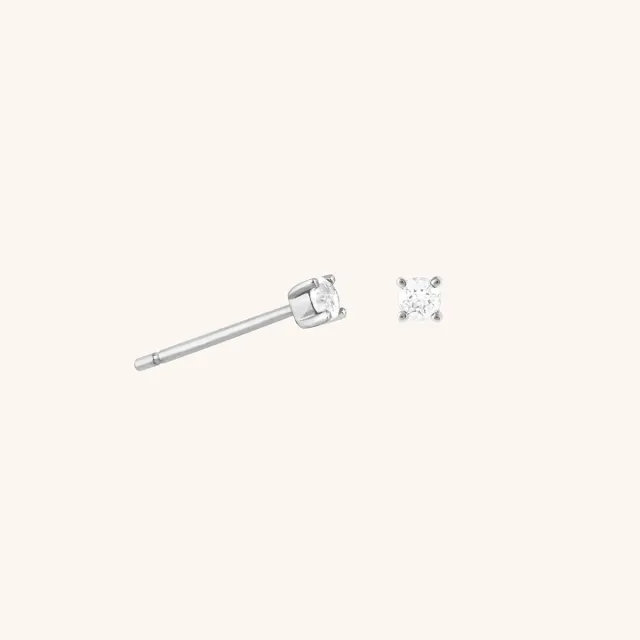 Astrid & Miyu Diamond Solitaire clous or blanc diamant