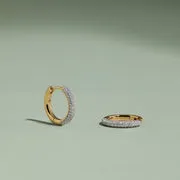 Astrid & Miyu Pavé Essential créoles dorées Small Hoops