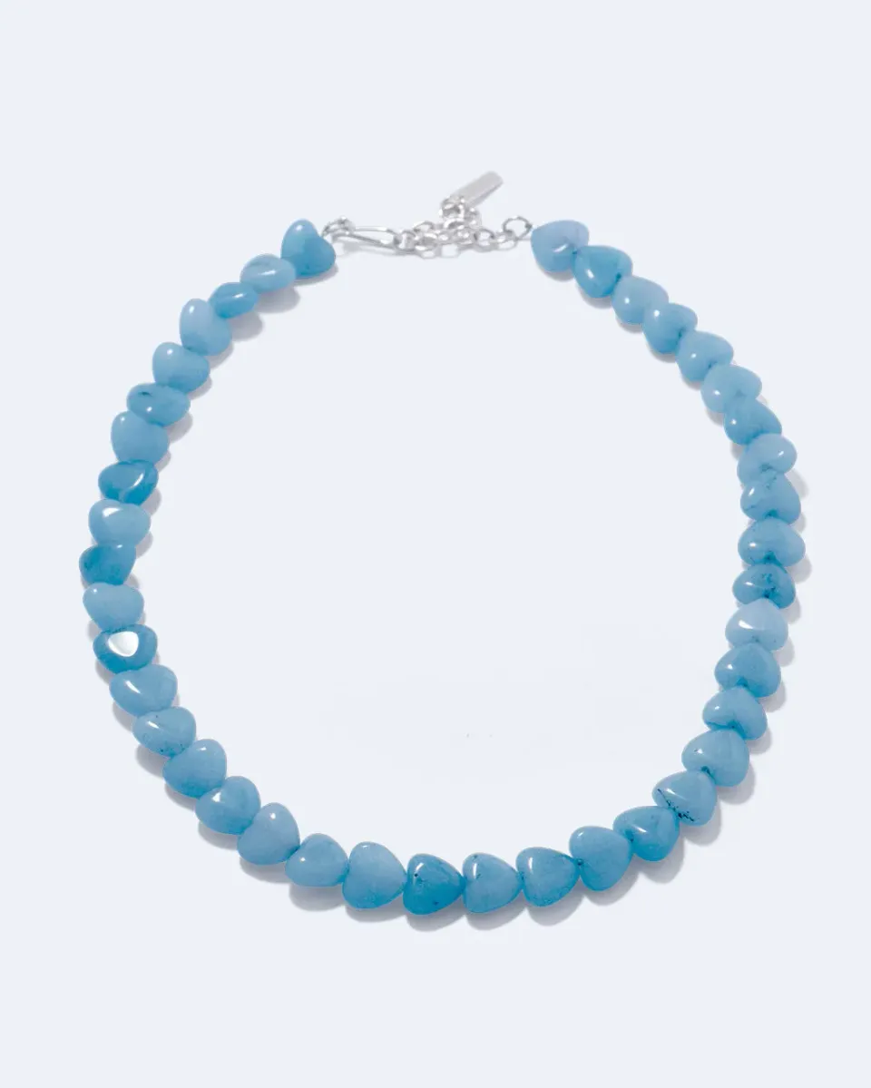 Completedworks The Heart's Window collier coeur bleu argent