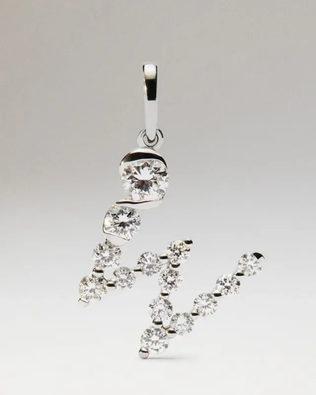 PDPAOLA Initials W pendentif diamants or blanc