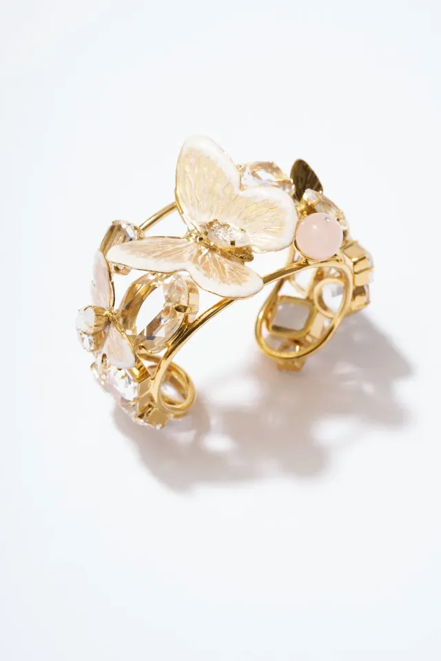 Philippe Ferrandis Fenice Grand Cuff butterfly manchette quartz rose