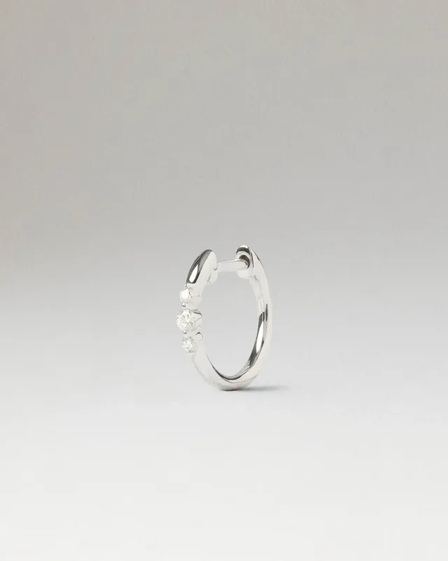PDPAOLA Vivienne mono-boucle or blanc diamant