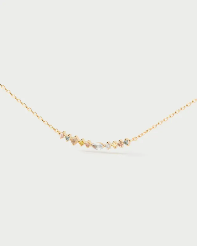 PDPAOLA Lotus collier labradorite zirconias