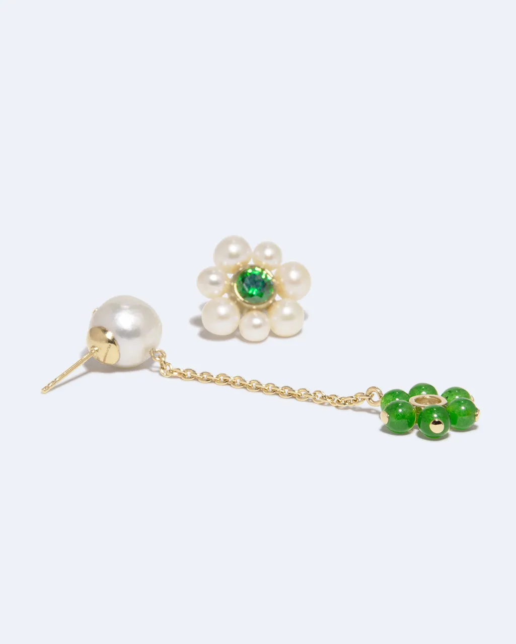 Completedworks Not Brainwashed boucles jade perle doré