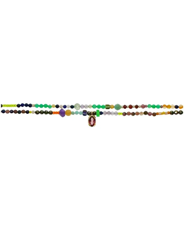 Le Fourbi de Capucine FDC50 bracelet double pierres 15,5 cm