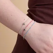 Astrid & Miyu Topaz April bracelet perles or blanc topaze