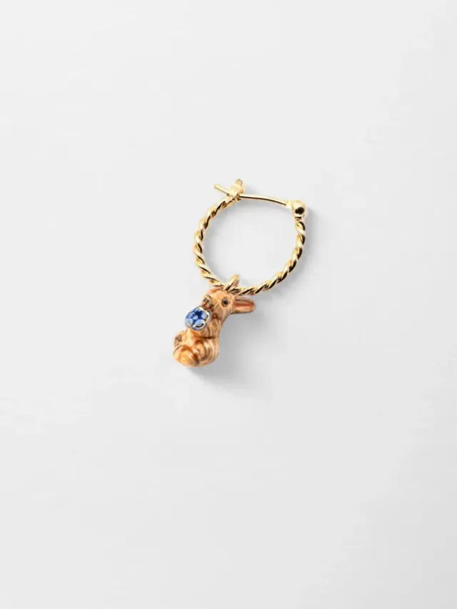 Nach Mini créole lapin boucle d'oreille marron unité