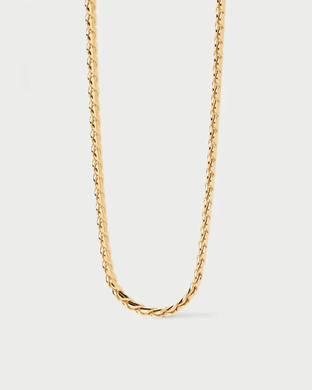 PDPAOLA Serpentine Large collier doré 44 cm taille S