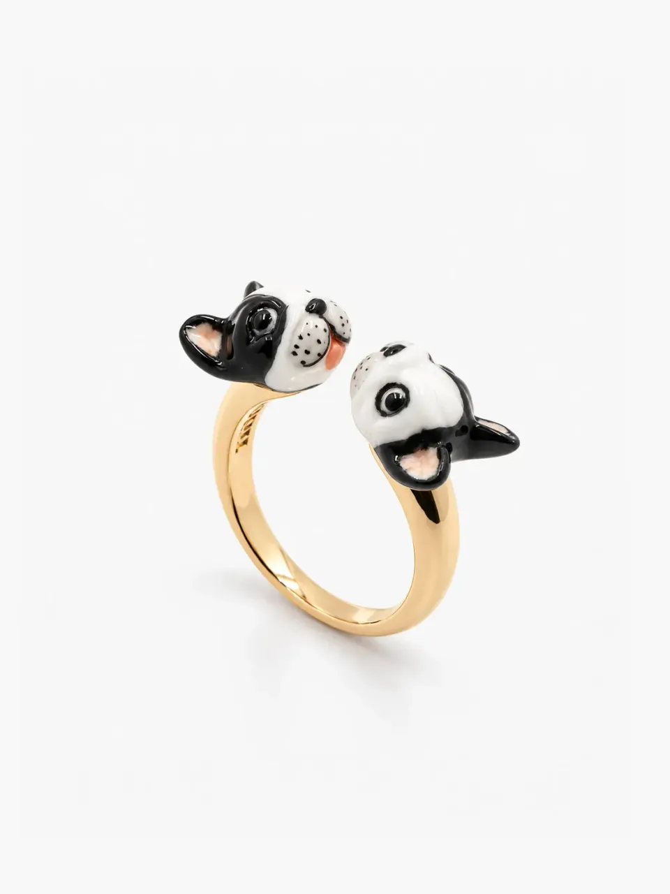 Nach FaceToFace bague bouledogue porcelaine ajustable