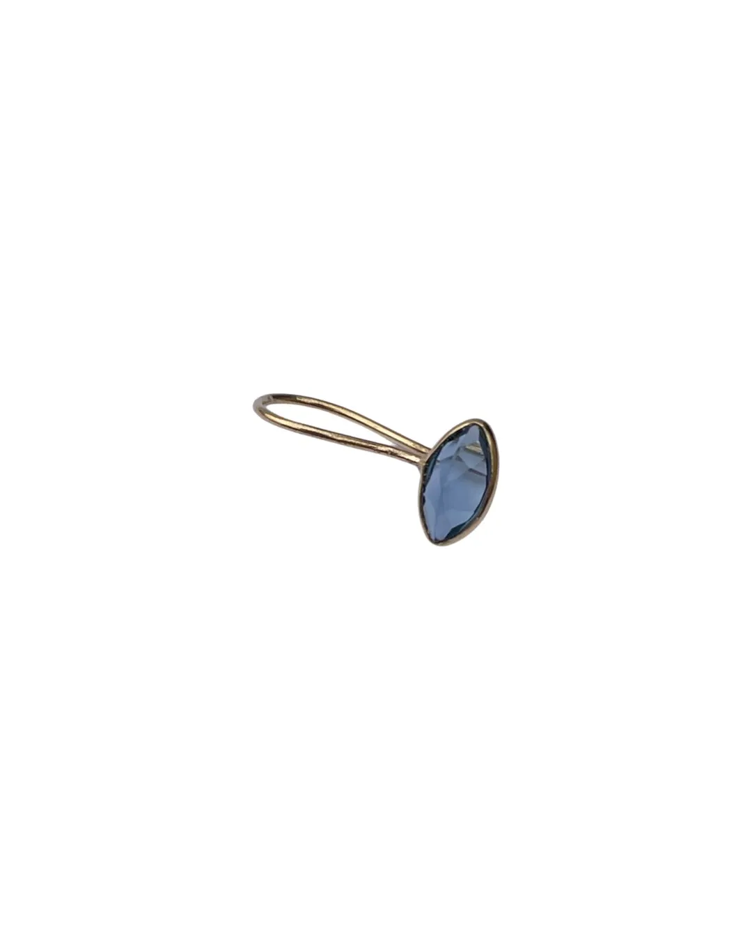 Le Fourbi de Capucine LF4C boucles d'oreilles laiton doré topaze